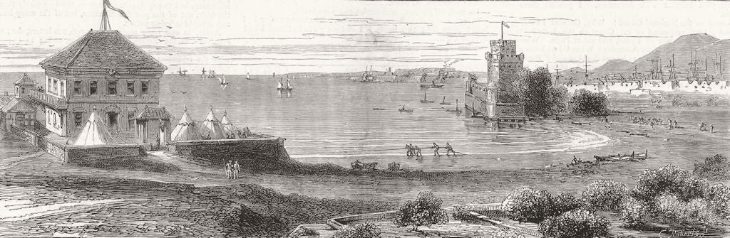 GREECE. British National Aid society's hospital, Thessaloniki Salonica 1878